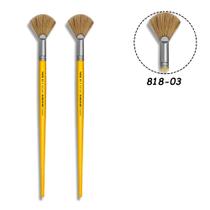 2 Pincel Tigre 818-03 Fan Leque Cerda Natural