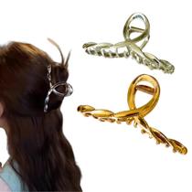 2 Piranha De Cabelo Presilha Grande Costura Prendedor Penteados Elegantes