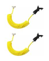 2 Pistola De Ar Botão Mangueira Cabine Caminhão Amarela