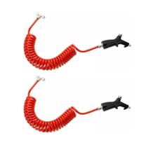 2 Pistola De Ar Botão Mangueira Cabine Caminhão Vermelha