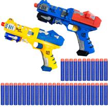 2 Pistolas Nerf Lança Dardos de Espuma Infantil de Brinquedo 2 Pistolas Nerf Lança Dardos de Espuma Infantil de Brinquedo