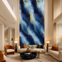 2 Placa Adesiva Mármore Parede 3d Azul e Dourado 260X120cm 2 Placa Adesiva Mármore Parede 3d Azul e Dourado 260X120cm