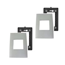 2 Placa Espelho 4x2 2 Mód Cinza Legrand Pial Plus+ 618502CZ+ 2 Placa Espelho 4x2 2 Mód Cinza Legrand Pial Plus+ 618502CZ+