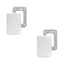 2 Placa Espelho 4x2 Cega Branca Miluz S3B77100 Com Suporte