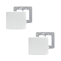 2 Placa Espelho 4x4 Cega Branca Miluz S3B77400 Com Suporte 2 Placa Espelho 4x4 Cega Branca Miluz S3B77400 Com Suporte