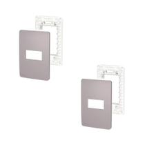 2 Placa/Espelho Axis Grey 4x2 S730101224 Orion Schneider 2 Placa/Espelho Axis Grey 4x2 S730101224 Orion Schneider