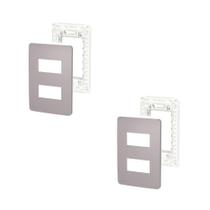 2 Placa/Espelho Axis Grey 4x2 S730121224 Orion Schneider