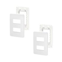 2 Placa/Espelho Gamma Silver 4x2 S730121274 Orion Schneider 2 Placa/Espelho Gamma Silver 4x2 S730121274 Orion Schneider