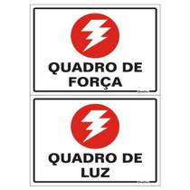 2 Placas de Poliestireno Auto-Adesiva 20x10 Quadro de Força / Quadro de Luz - 250 AX - SINALIZE 2 Placas de Poliestireno Auto-Adesiva 20x10 Quadro de Força / Quadro de Luz - 250 AX - SINALIZE