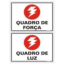 2 Placas de Poliestireno Autoadesiva 20x10 Quadro de Força - Quadro de Luz 250 Ax Sinalize Plac 2 Placas de Poliestireno Autoadesiva 20x10 Quadro de Força - Quadro de Luz 250 Ax Sinalize Plac