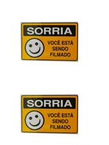 2 PlacaS DE Sinalização 15x20 Sorria VOCÊ Está Sendo Filmado 2 PlacaS DE Sinalização 15x20 Sorria VOCÊ Está Sendo Filmado