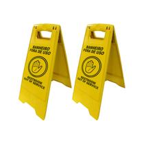 2 Placas de Sinalização Tipo Cavalete com Dizeres a Escolher