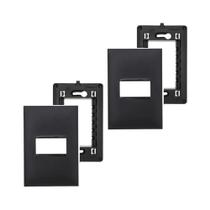 2 Placas Espelho 4x2 1 Mód Preta Legrand Pial Plus+ 618501PT 2 Placas Espelho 4x2 1 Mód Preta Legrand Pial Plus+ 618501PT