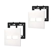 2 Placas Espelho 4x4 2Mód Branca Legrand Pial Plus+ 618511BC