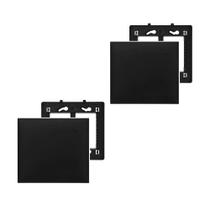 2 Placas Espelho 4x4 Cega Preta Legrand Pial Plus+ 618510PT+