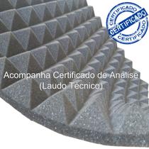 2 Placas Espuma Acústica Pirâmide 50x50x3,5cm Antichama (0,5m²) - MAK ESPUMAS