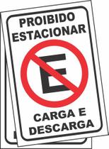 2 Placas Proibido Estacionar Carga E Descarga Sinalização 2 Placas Proibido Estacionar Carga E Descarga Sinalização