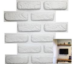 2 Placas Revestimentos 3D De Parede Tijolinho Encaixe