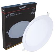 2 Plafon Led Redondo Embutir 18w Branco Quente 3000k Amarela