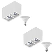 2 Plafon Sobrepor Recuo Save Energy + 2 Lâmp PAR30 10W 6500K 2 Plafon Sobrepor Recuo Save Energy + 2 Lâmp PAR30 10W 6500K