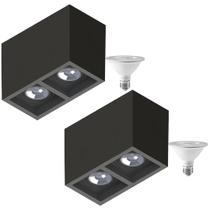 2 Plafon Sobrepor Recuo Save Energy + 2 Lâmpada PAR30 10W 3000K 2 Plafon Sobrepor Recuo Save Energy + 2 Lâmpada PAR30 10W 3000K
