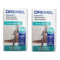2 Pontas Diamantadas Esférica 7103 Haste 1/8" 3,2 Mm Dremel