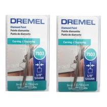 2 Pontas Diamantadas Esférica 7103 Haste 1/8 3,2 Mm Dremel