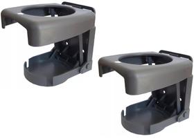 2 Porta Copo Retrátil Dobrável Barco Lancha Carro Cinza Escuro 2 Porta Copo Retrátil Dobrável Barco Lancha Carro Cinza Escuro