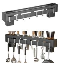 2 Porta Facas Utensílios Talheres De Parede 50cm 8 Ganchos