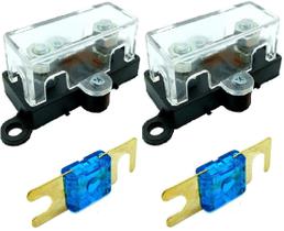 2 Porta Fusíveis Automotivos Midi e 2 Fusível 60 Amperes