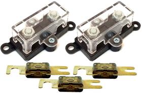 2 Porta Fusíveis Universal Acrílico Midi e 3 Fusível 70A