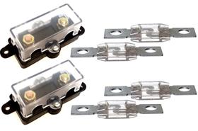 2 Porta Fusivel Automotivo Mega Acrilico e 4 Fusíveis 150Amp 2 Porta Fusivel Automotivo Mega Acrilico e 4 Fusíveis 150Amp
