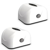 2 Porta Guardanapos Papel Mesa Branco Suporte Organizador