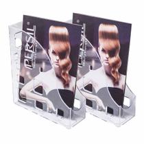 2 Porta Revista Organizador Objetos Multiuso Cristal Dello