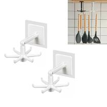 2 Porta Talher Giratório Suporte Adesivo Organizador 360 BRANCO 2 Porta Talher Giratório Suporte Adesivo Organizador 360 BRANCO