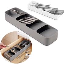 2 Porta Talheres 5 Divisórias Organizador Luxo Gaveta Mesa