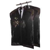 2 Porta Terno/camisa Preto Reforçado C/ Zíper 60x100cm