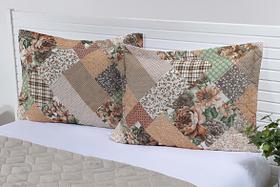 2 Porta Travesseiro Avulso Matelado Patchwork 70cm X 50cm