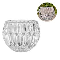 2 Porta Velas Castiçal de Vidro Cristal Enfeite Decorativo - Equipe Y