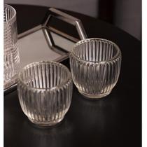 2 Porta Velas Wolff Lines 7,5cm x 7,5cm x 7cm Vidro 2 Porta Velas Wolff Lines 7,5cm x 7,5cm x 7cm Vidro