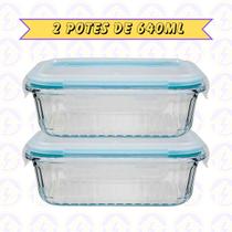 2 Pote Canelado Retangular 640ML Tampa Hermética Frutas Fit Alimentos 2 Pote Canelado Retangular 640ML Tampa Hermética Frutas Fit Alimentos