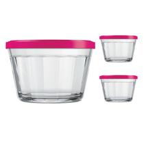 2 Pote de Vidro Americano 600ML Nadir Sobremesa Doces c/ Tampa