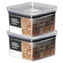 2 Pote Hermético Multiuso Lumini Quadrado Paramount 830 ml