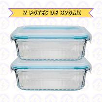 2 Pote Hermético Retangular Canelado 370ML Cor Sortida Marmita 2 Pote Hermético Retangular Canelado 370ML Cor Sortida Marmita