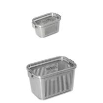 2 Pote Slim Hermetico C/ Trava Cesto Multiuso 630ml 1780ml 2 Pote Slim Hermetico C/ Trava Cesto Multiuso 630ml 1780ml