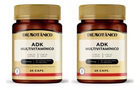 2 potes adk multivitaminico 500 mg 60 capsulas dr botanico - Dr Botânico