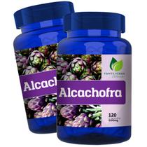 2 Potes Alcachofra Pura Kit 240 Cáps - Fonte Verde