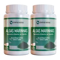 2 Potes Algas Marinhas Natural Kit 240 Cáps de 500mg