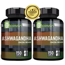 2 Potes Ashwagandha Ginseng Indiano Puro 500mg 300caps Bionutri Natural