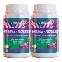 2 Potes Beringela com Alcachofra Kit 120 Cápsulas de 500mg